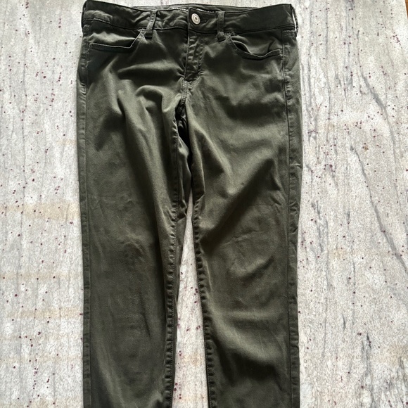 Women's American Eagle Super Stretch Jegging Green Jeans Size 8 - Picture 1 of 7